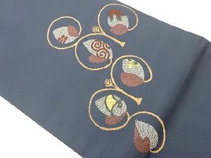 抽象唐草模様織出し名古屋帯